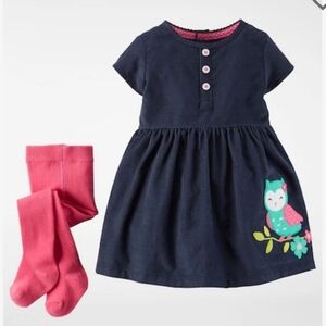 CARTER'S | Navy Blue Corduroy Owl Dress 🦉